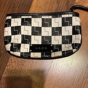 L.A.M.B. Black and White Clutch